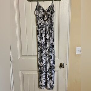 GM Fashion USA white black glitter stretch maxi dress New S